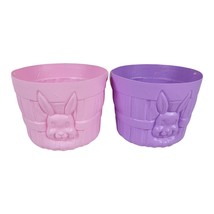 Vintage General Foam Plastic Blow Mold Easter Basket  Pink Bunny Rabbit purple - £24.27 GBP