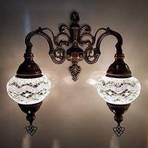 Handmade Turkish/Moroccan/Tiffany/Bohemian Style Double Glass Mosaic Wal... - $75.19