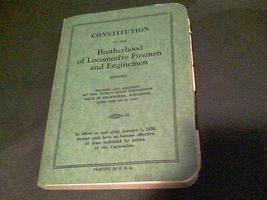 1937 Constitution of the Brotherhood of Locomotive Firemen and Enginemen -5 [Har - £30.33 GBP