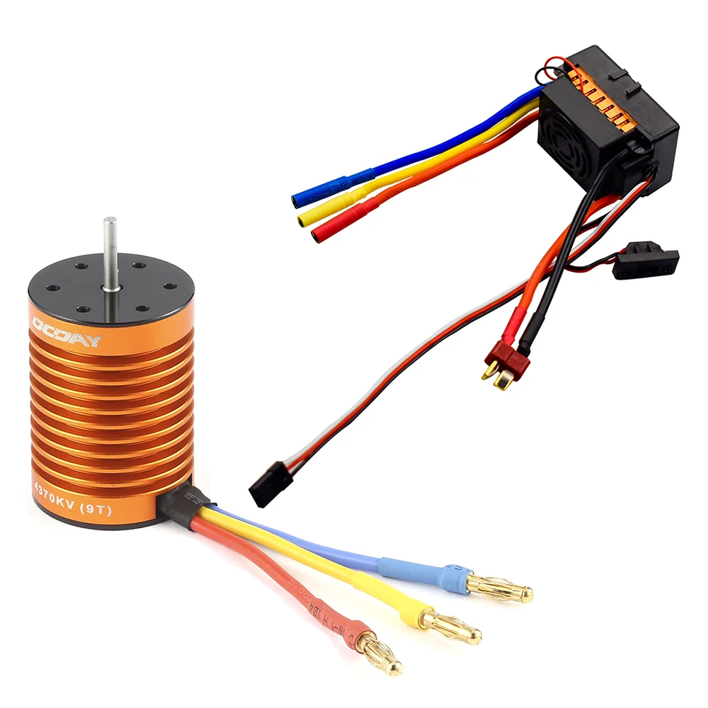 Waterproof 9T 4370KV 4 poles Sensorless Brushless Motor with 60A Electronic - £21.03 GBP+