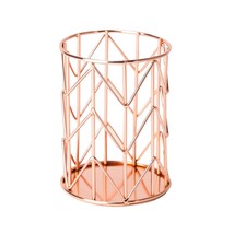 U Brands Pencil Cup, Wire Metal, Copper/Rose Gold - 857U06-24 - £10.19 GBP