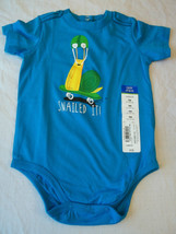 Okie Dokie Bodysuit Boys  New Born  Snailed It Blue New W Tags - $8.11