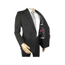 Men Suit BERLUSCONI Turkey 100% Italian Wool 180's Double Breasted #Ber23 Gray image 5