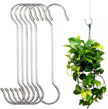 6 Pack 16 Inch Extra Large S Hooks Heavy Duty Plant Hanging Hooks Long S... - £11.30 GBP