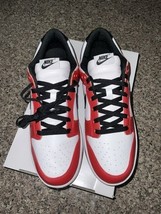 Nike Dunk Low By You Unlocked Retro Size Men&#39;s 12 &quot;Chicago Red&quot; White Bl... - $174.99