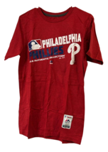 Majestic Men&#39;s Philadelphia Phillies Crew Neck Short Sleeve T-Shirt, Red, Medium - £14.70 GBP