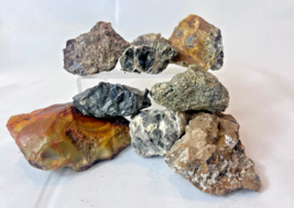 Rock Quartz Mineral Rock Metamorphic Nodule Pyrite Specimen Lot Of 8 Items - $29.65