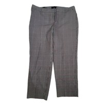 Talbots Dress Pants Trousers Pockets Red Black Checked Womens 16P - £14.07 GBP