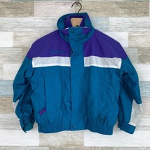 Columbia Vintage 90s Bugaboo 3 in 1 Ski Jacket Purple Blue Retro Kids Unisex 7 8 - £34.99 GBP
