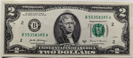 US$2 Fancy Serial Number 2017 A 4-of-a-kind and 2 pairs  55358385 - £6.26 GBP