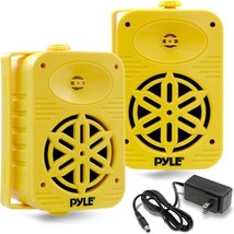 PyleUsa PDWRBT56YL 500W 5.25” BT Indoor Outdoor Dual Waterproof Speakers... - $65.69