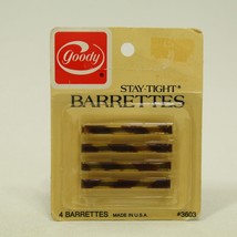 Vintage Goody Stay-Tight Barrettes Tortoise 4 Pack 2&#39; Hair Clips #3630 N... - £51.37 GBP