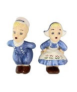 Dutch Kissing Boy and Girl Pair Couple Ceramic Figurines Vintage Porcelain - £15.70 GBP