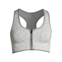 Avia Women&#39;s Seamless Zip Front Medium Support Sports Bra White Size Sma... - £6.95 GBP