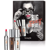 Benefit They&#39;re Real Big Sexy Deal Black Mascara Red Lip Tint Primer Mini Set - £15.72 GBP