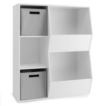 Kids Toy Storage Cabinet with Shelves-White - Color: White - $135.80