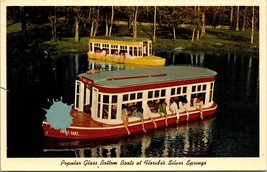 Popular Glass Bottom Boats at Florida&#39;s Silver Springs Postcard PC46 - £3.92 GBP