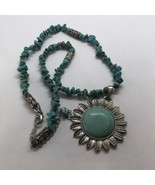 Vintage Necklace 80&#39;s New York Designer Blue Turquoise Signed HDNY Henry... - £13.96 GBP