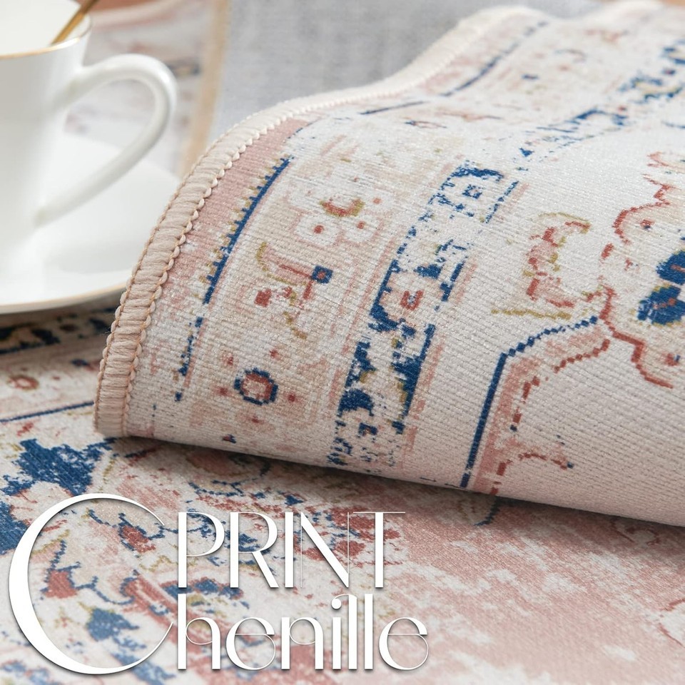 Charming Retro Floral Runner Rug 2x12 - Perfect for Hallways & Kitchens Item image 5