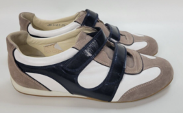 Bally Aleria 163 Sand Bovine Suede Leather Sneakers Hook &amp; Loop Switzerland 8 - £34.83 GBP