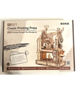ROKR Classic Printing Press Mechanical 3D Wooden Puzzle LK602 Brand New - $61.51 CAD