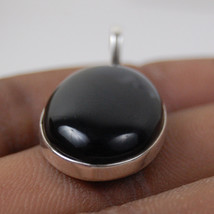 925 Argent Sterling Noir Onyx Pierre Précieuse Main Collier Femme PSV-1647 - £26.65 GBP+