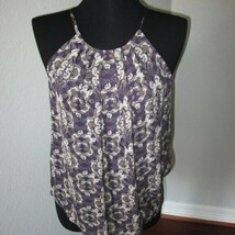 $188 nwt JOIE Amarey G Tank XS plum+ivory floral halter silk womens cami... - $6.83 CAD