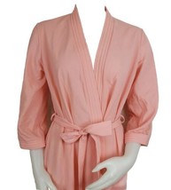 Vtg Sears Take Along Robe Womens Small Peach Nylon House Coat Lounge Dress Wrap - £21.04 GBP