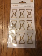 American Crafts Metal Paper Clips Jumbo Bowties 9 pc Embellish Scrapbook - $111.57 MXN
