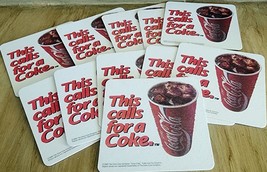 Vintage Coke Coca Cola Cardboard Coasters This Calls For A Coke 1993 Lot... - $9.49