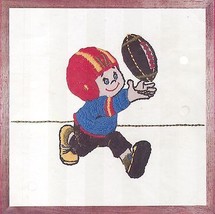 Yarn Kits Naturally Crewel Kit Football 5602 USA 1976 Pillow or Picture 14x14&quot; - £12.65 GBP