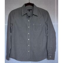 Gap Women&#39;s Classic Fitted Blue &amp; White Checked Button Down Shirt Sz S - €12,79 EUR