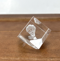 Lucite Etched Interior Hot Air Balloon Small 1.5&quot; Paperweight Decor - £10.45 GBP