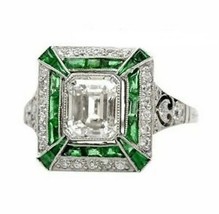 Emerald Cut Diamond Vintage Ring, Woman&#39;s Wedding &amp; Engagement Ring - $260.00