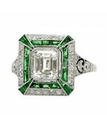 Emerald Cut Diamond Vintage Ring, Woman&#39;s Wedding &amp; Engagement Ring - £207.83 GBP