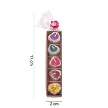 5 hand-made Mini Heart Candles Gift Set H2.5cm x W17cm x D3.5cm - $7.69