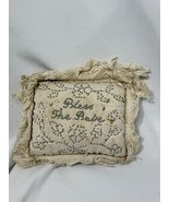 Antique Victorian Layette Pin Cushion Birth Pillow christening UK Bless ... - $249.00