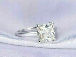 2.25 Ct White Princess Diamond Wedding Engagement Ring 14k White Gold Over - £63.20 GBP