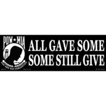 POW MIA Bring Them Home or Send Us Back Bumper Sticker 3-1/4&quot;X9&quot; - £7.18 GBP