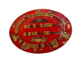 Cress Board 1925 Game boardgame tile antique vtg reversible educational toy red - £73.98 GBP