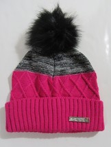 bebe Beanie Hat with Pom Pink and Black NWT - $15.99