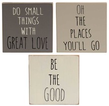 Be The Good Block  Sign Wall Hanging- Farmhouse Colors, 3 Asst. - £7.93 GBP