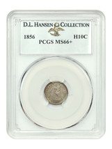 1856 H10C Pcgs MS66+ Ex: D.L. Hansen - £1,627.98 GBP