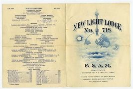 New Light Lodge No 718  F &amp; A M Philadelphia Pennsylvania 1959 Meeting N... - $13.86