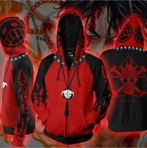 Anime One Piece Edward Newgate Hoodie Funny Tops Full Zip Coat Jacket Sw... - £9.43 GBP