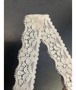 10 Yards Tan Stretch Narrow Embossed Floral Edge Eyelash Scalloped Trim ... - $5.89