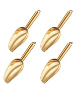 Mini Scoop Set Of 4, 3 Oz Small Canister Jar Scoops, Gold Candy Utility ... - £25.15 GBP