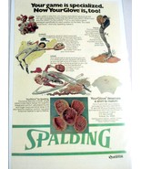 1976 Color Ad Spalding Baseball Gloves YourGlove Jack Davis Illustrator - £6.29 GBP