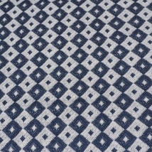 Vintage 1970&#39;s 1960&#39;s Blue White Stretch Polyester Blend Fabric 157cmx38... - $153.87
