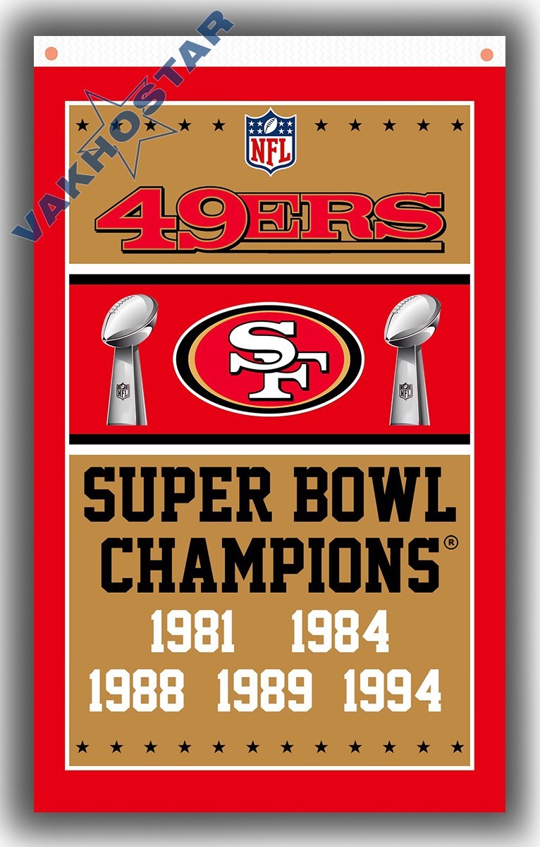 San Francisco 49ers Football Team Champions Flag 90x150cm 3x5ft Fan Super Banner - $13.95